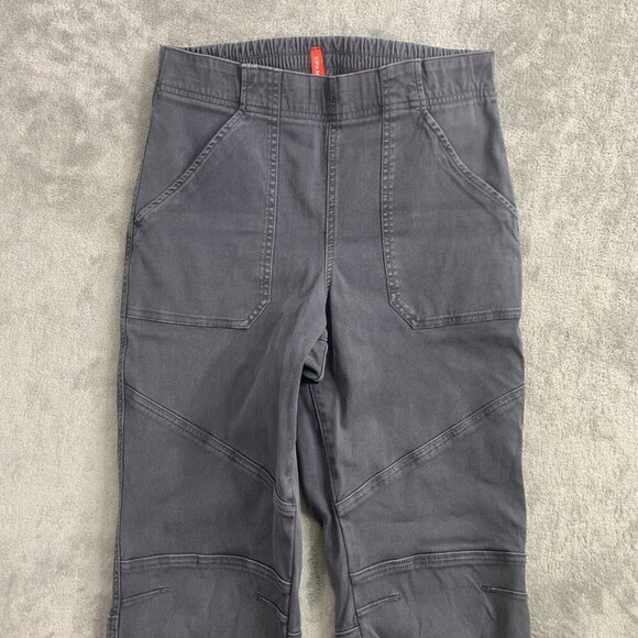 Spanx Pants Womens Medium Stretch Mid-Rise Twill Cargo Joggers Gray Pockets - Picture 9 of 13
